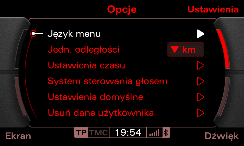 polskie menu w nawigacji wejherowo